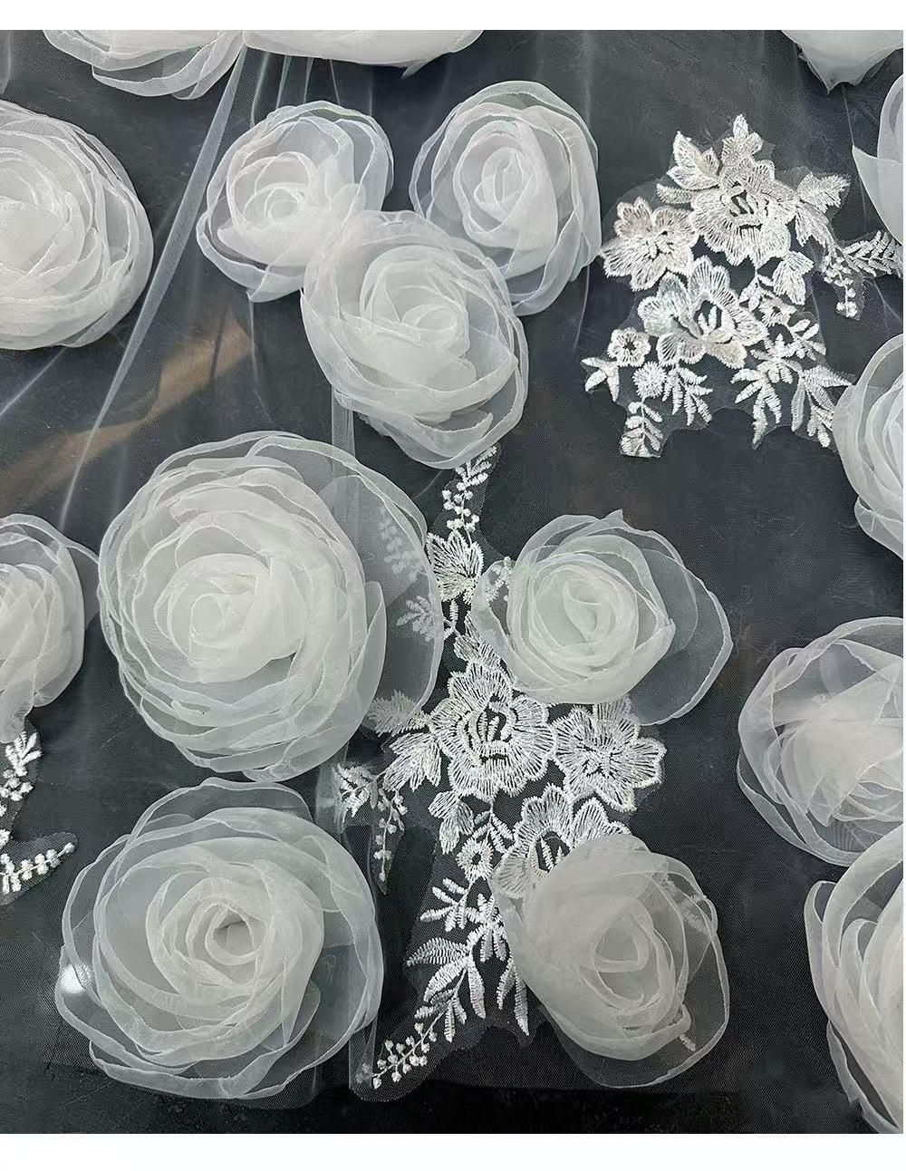 Luxury-style long veil with dreamy, elaborate floral designs and a cathedral-style train