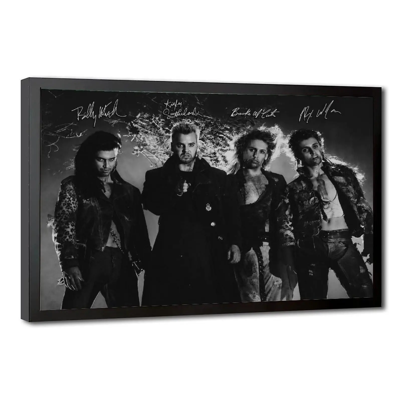 The Lost Boys Horror Movie Remake With Noah Jupe and Jaeden Martell With Cast Autographs Poster Wall Art 80s Horror Aesthetic Style for Halloween Home Decor