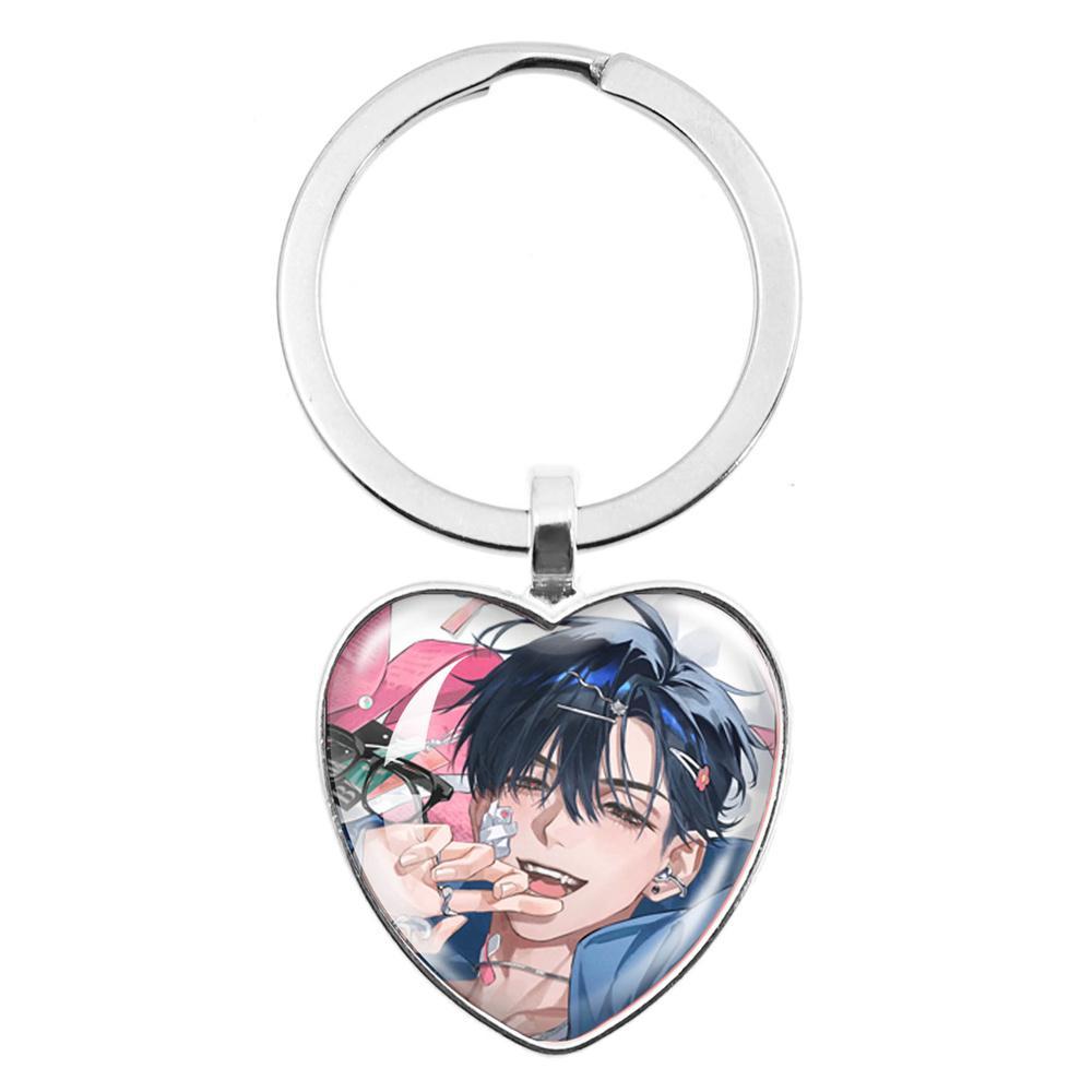 ALIEN STAGE Mizi Sua Till Ivan Hyuna Luka Glass Pendant Keychain Jewelry Accessories Souvenir Key Ring Fans Gift Necklace