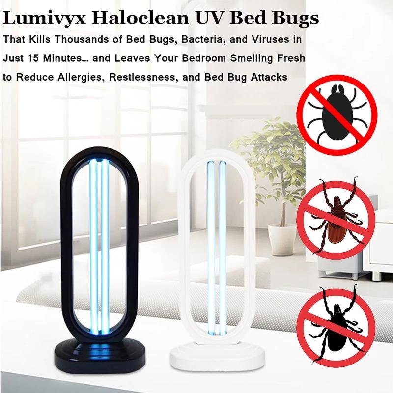 UV-Multi-Function Haloclean, Cleans The Bedbugs and Provides Lighting,Spaces up to 430 Square,for Home School,With Button,Prevents Remote Loss And Uselessness