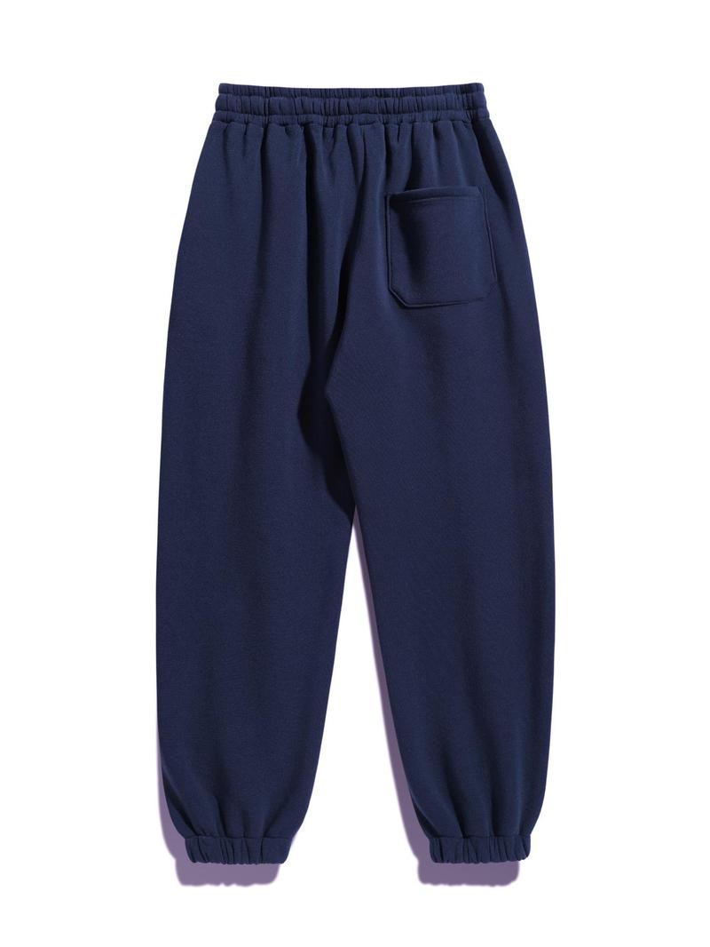 Men's Solid Thermal Lined Drawstring Waist Jogger Pants, Casual Comfy Regular Fit Trousers for Fall & Winter, Men's Bottoms for Daily Wear, Casual Sports Trousers