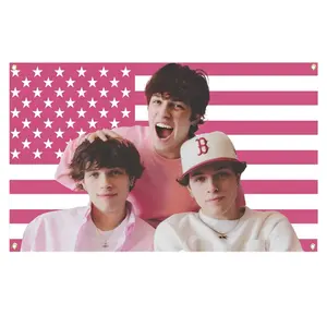 Sturniolo Triplets American 3x5Ft Flag Tapestry for Wall Hanging College Dorm Cave Bedroom Living Room Party Decoration Banner with 4 Brass Gromments
