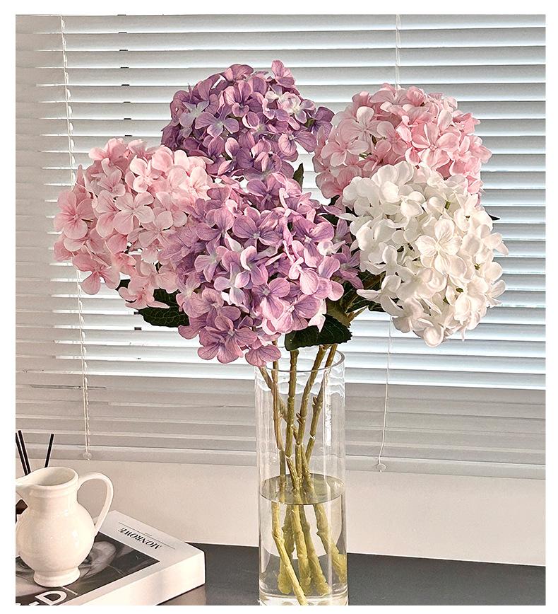 High-end artificial hydrangea flowers for wedding hall, hotel, and home decoration, 3D printed Elsa hydrangea artificial flowers