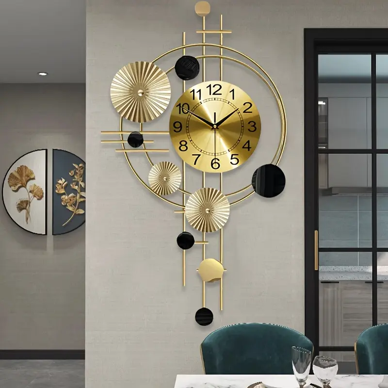 Modern Nordic Minimalist Silent Sweep Second Clock - Digital Wall Timepiece with - Movement, Low Voltage for Room &, Separate Living Room & Bedroom Design, Scandinavian Home Decor for s and