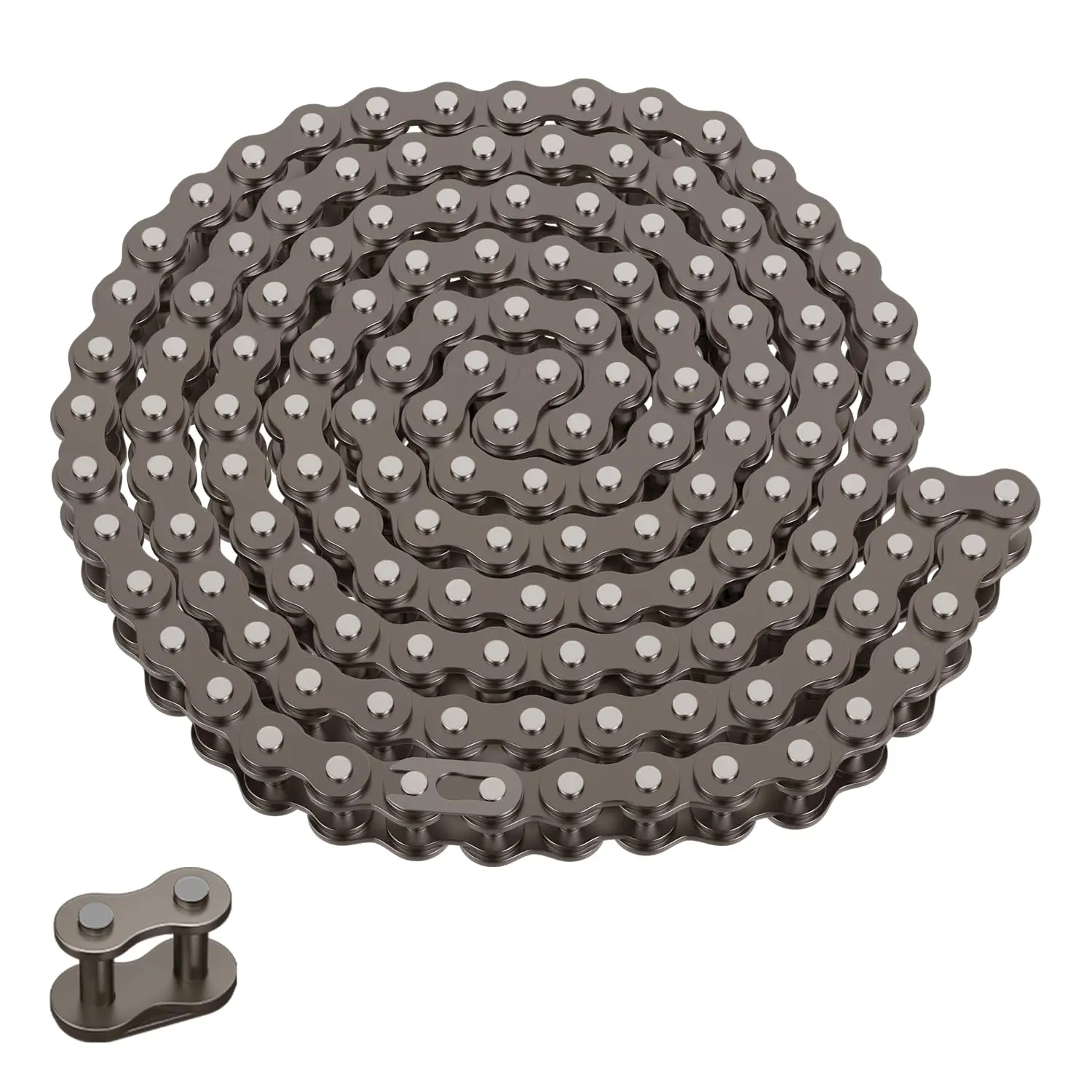 25H Drive Chain with 132 Links & 25H Master Link, Heavy Duty Replacement Part Compatible with Razor MX650, MX500, SX500, SX650 Mcgrath Electric Dirt Bikes, Minimoto Motocross, XRF500 Mini Rocket Scooters