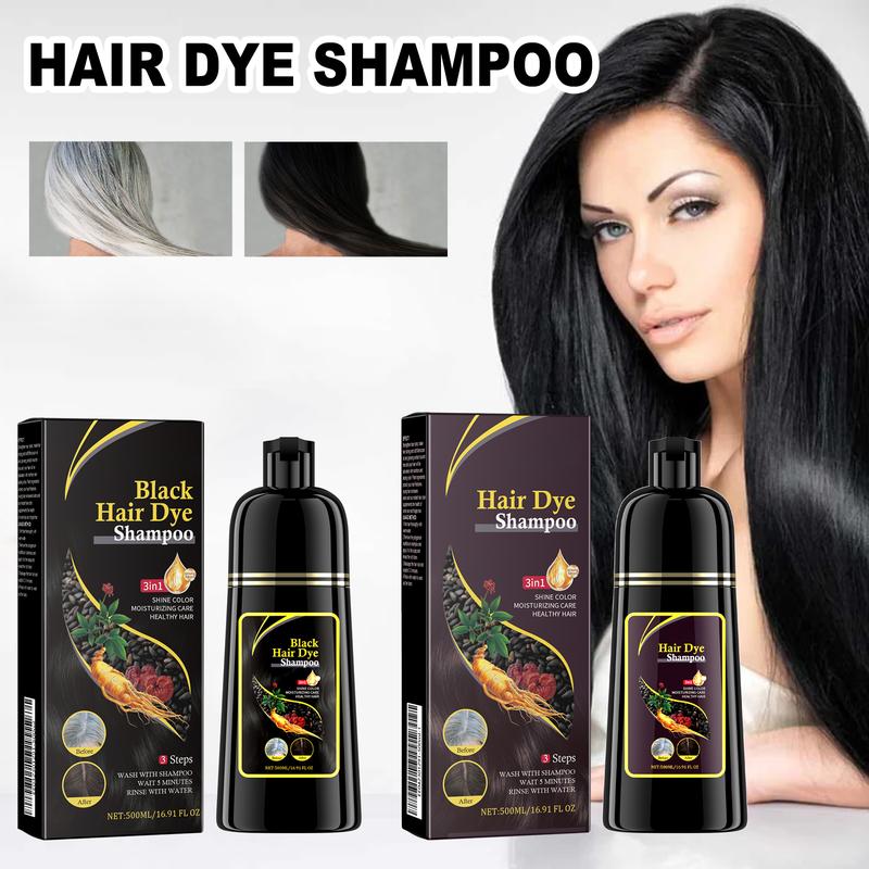 Black Hair Shampoo with Fo-Ti Extract Cleansing Repairing Wash for Dark Shiny Hair Moisturizing Nourishing Smoothing Hair Care