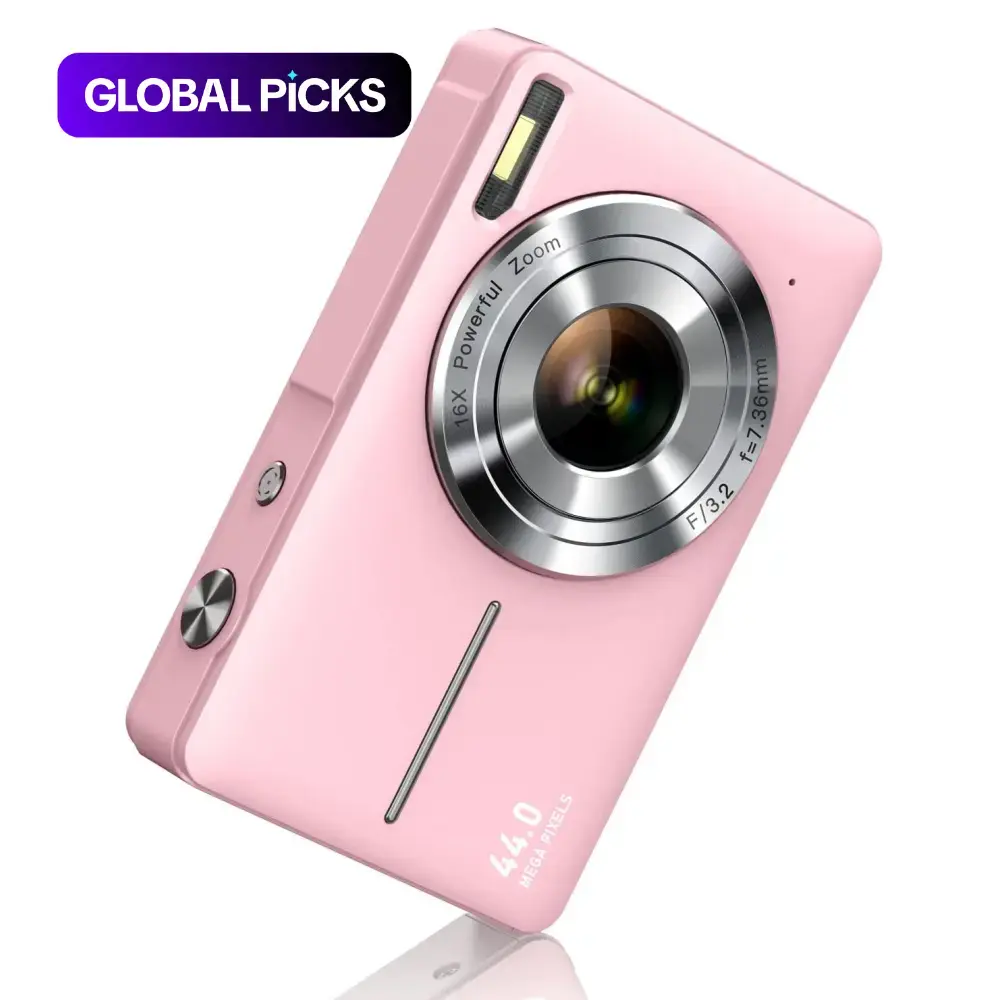 Portable Mini Digital Photo Camera for Kids, FHD 1080P Point-and-Shoot Camera with 16X Digital Zoom and Anti-Shake, Compact Pocket Camera, Gifts for Boys and Girls #GLOBAL PICKS