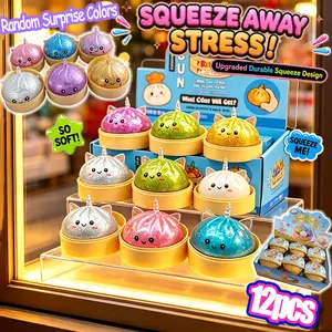 12 Pieces Unicorn Design Glowing Plush Toys, Slow Rebound Stress Relief Squeeze Balls, Soft Beads Sensory Toy for Anxiety Relief