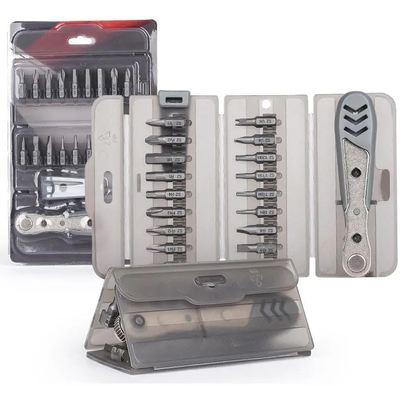Ratchet Screwdriver Wrench, Tooth Right Angle Screwdriver Wrench for Tight Spaces, Ratcheting Screwdriver Socket Adapter