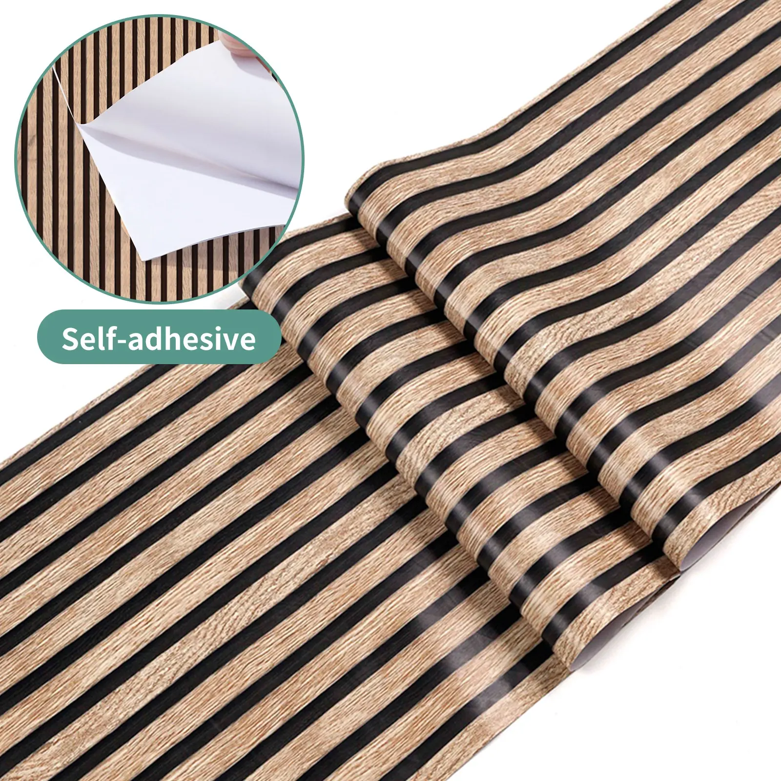 Wood Grain Pattern Wall Sticker, 1 Count Self Adhesive Waterproof Decorative Wallpaper, Waterproof & Moisture-proof Wall Decal, Wall Decor for Home Living Room Bedroom Kitchen, Peel and Stick Wallpaper Designs, Sticky Adhesive Wallpaper