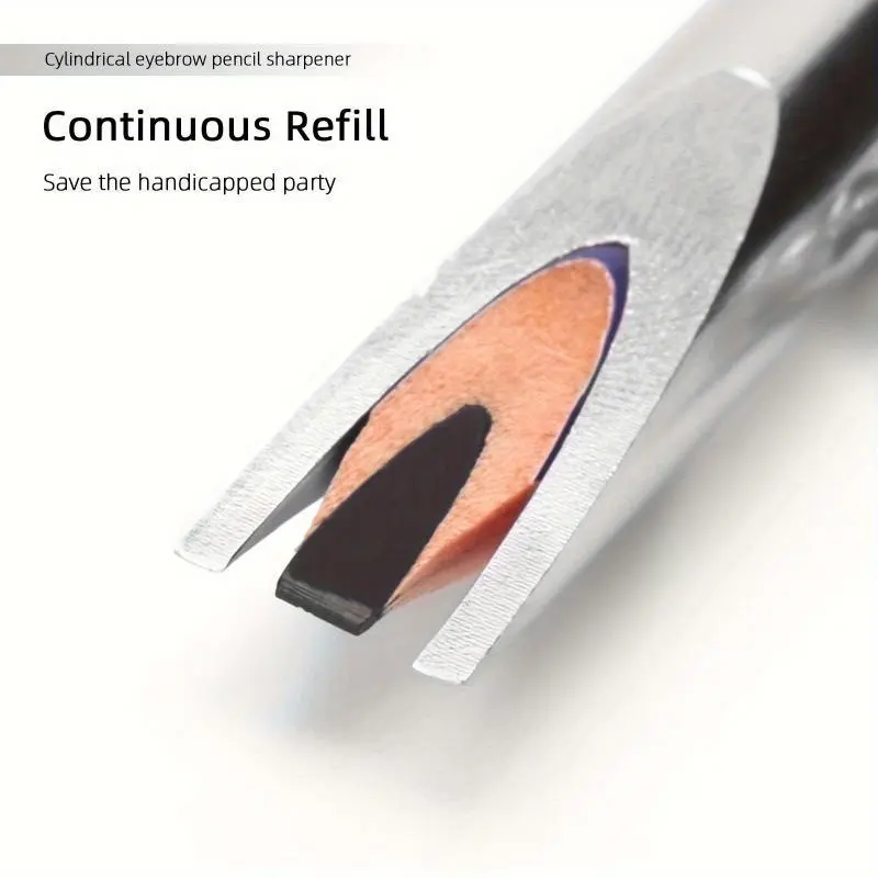 Compact Dual-Ended Eyebrow Pencil Sharpener - Sharpeners with Hypoallergenic Design, Manual Wooden Box, 4 Color Options, and Travel-Friendly Size (1.96" X 0.78") for Precise Makeup Application