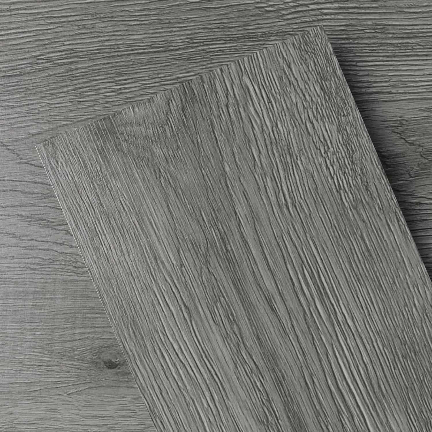 Peel and Stick Flooring, 1 count Sample,  Look Vinyl Plank Flooring,  Planks for Bedroom, Kitchen, Living Room, Dark Gray