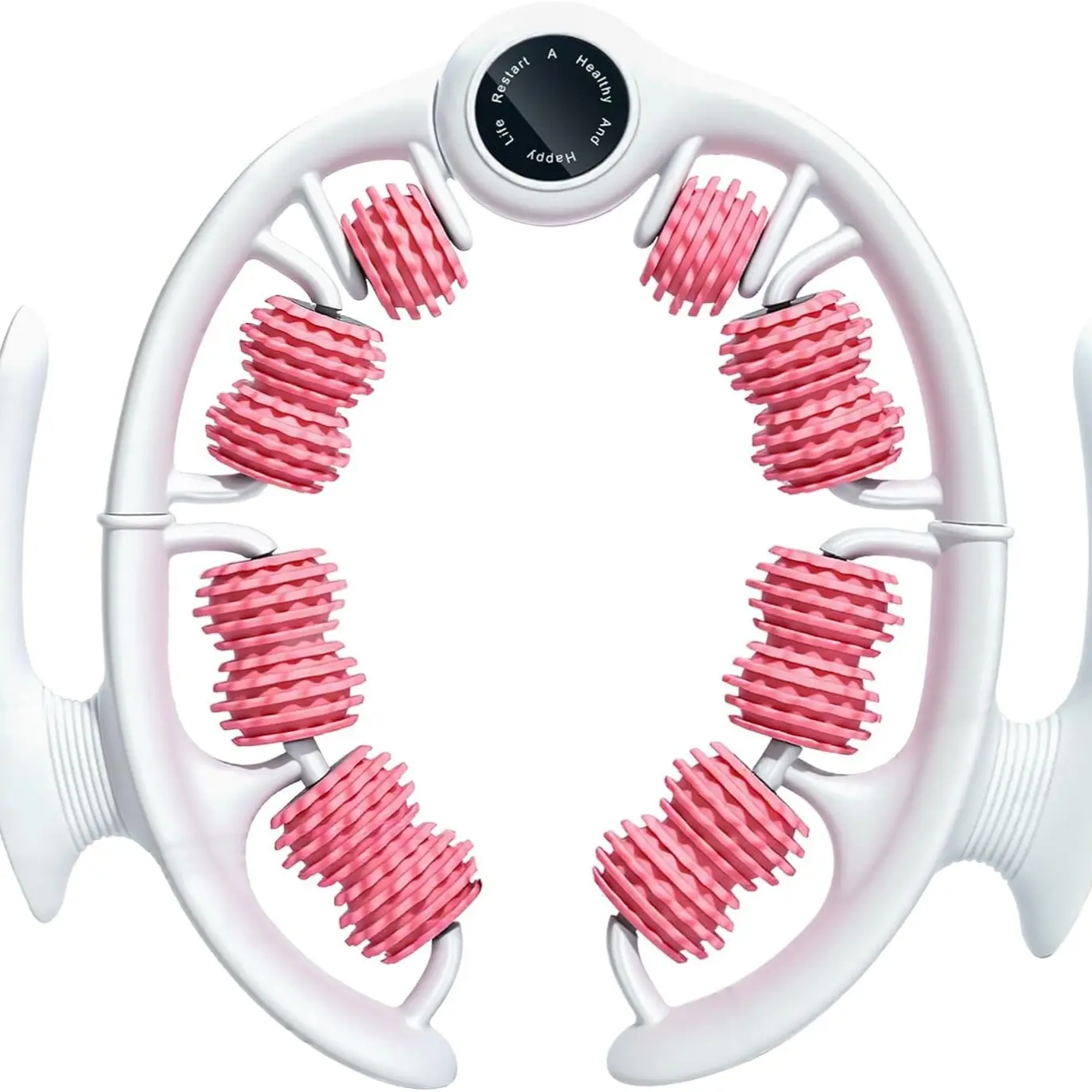 Massager Roller - Deep Tissue Roller with Adjustable Width, Fascia Reliever Massage Tool for Body Sculpting,Ergonomic Grip for Thigh, Hips, Abdomen, Muscle Relaxation & Lymphatic Drainage, Handheld Body Roller