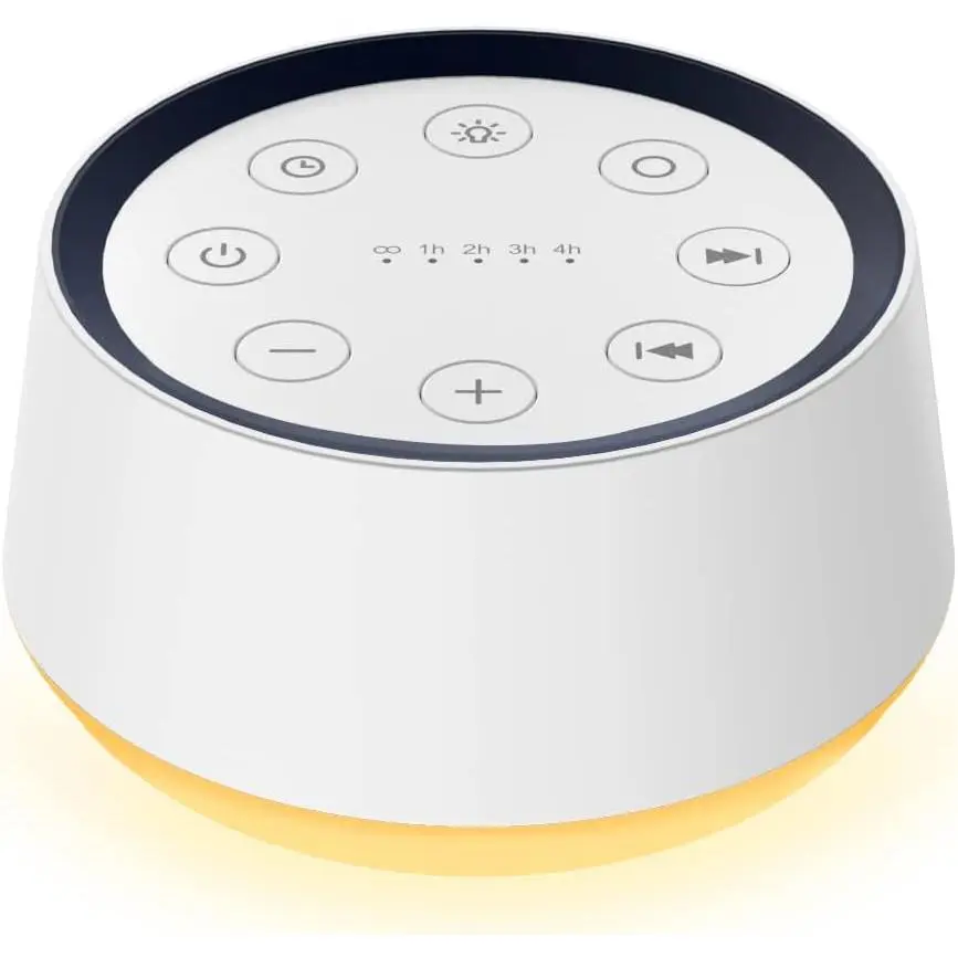 Brown Noise Sleep Sound Machine with 30 Soothing Sounds, 12 Colors Night Light, Memory Function, 36 Volume Levels, 5 Timers for Adults Baby Kids Home Office Travel