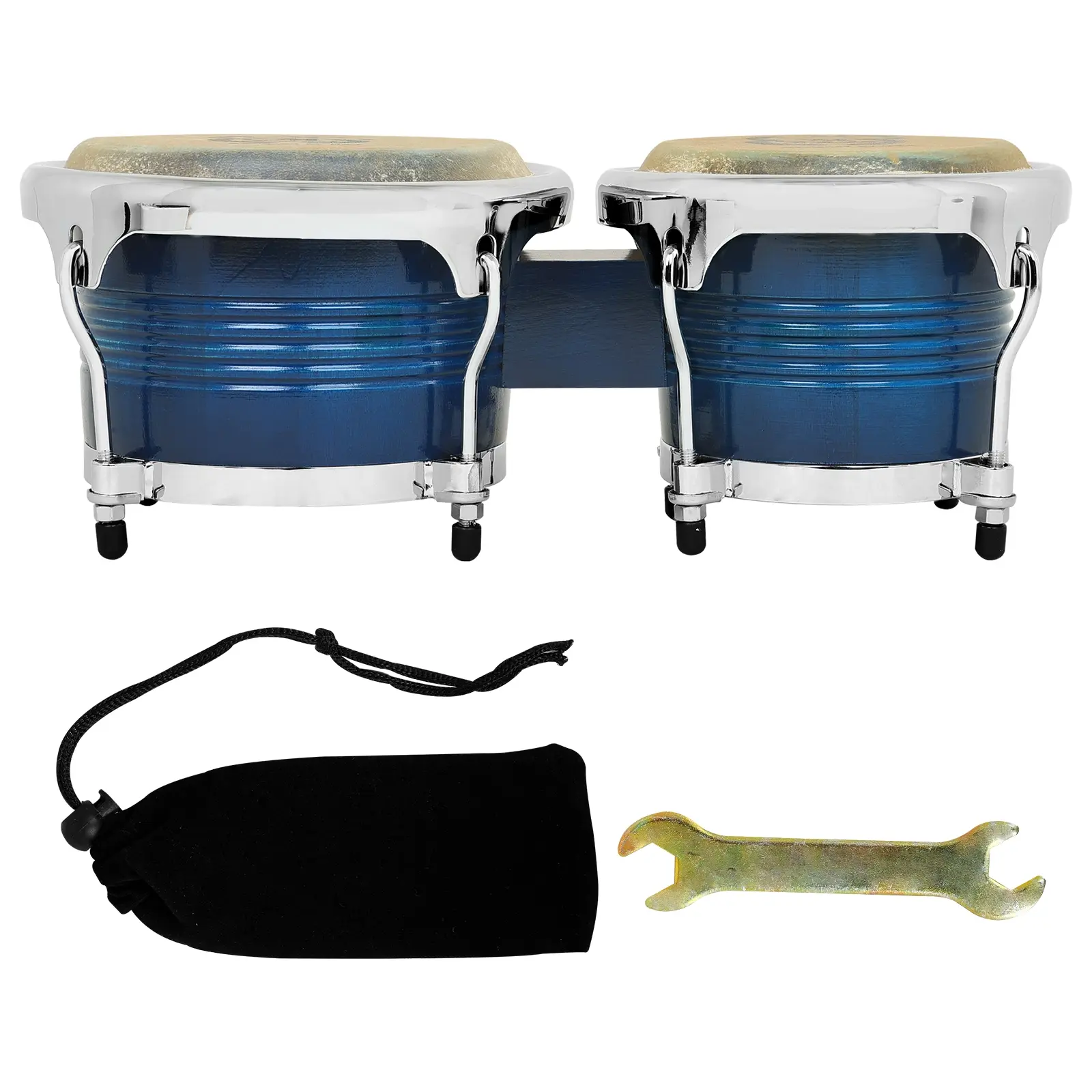 Mbat Bg-36 High-End 7+9 Inch Oak Cowhide Bongo Drum Set, Professional Percussion Instrument, Durable and Sound Quality Design, Percussion Musical Instruments