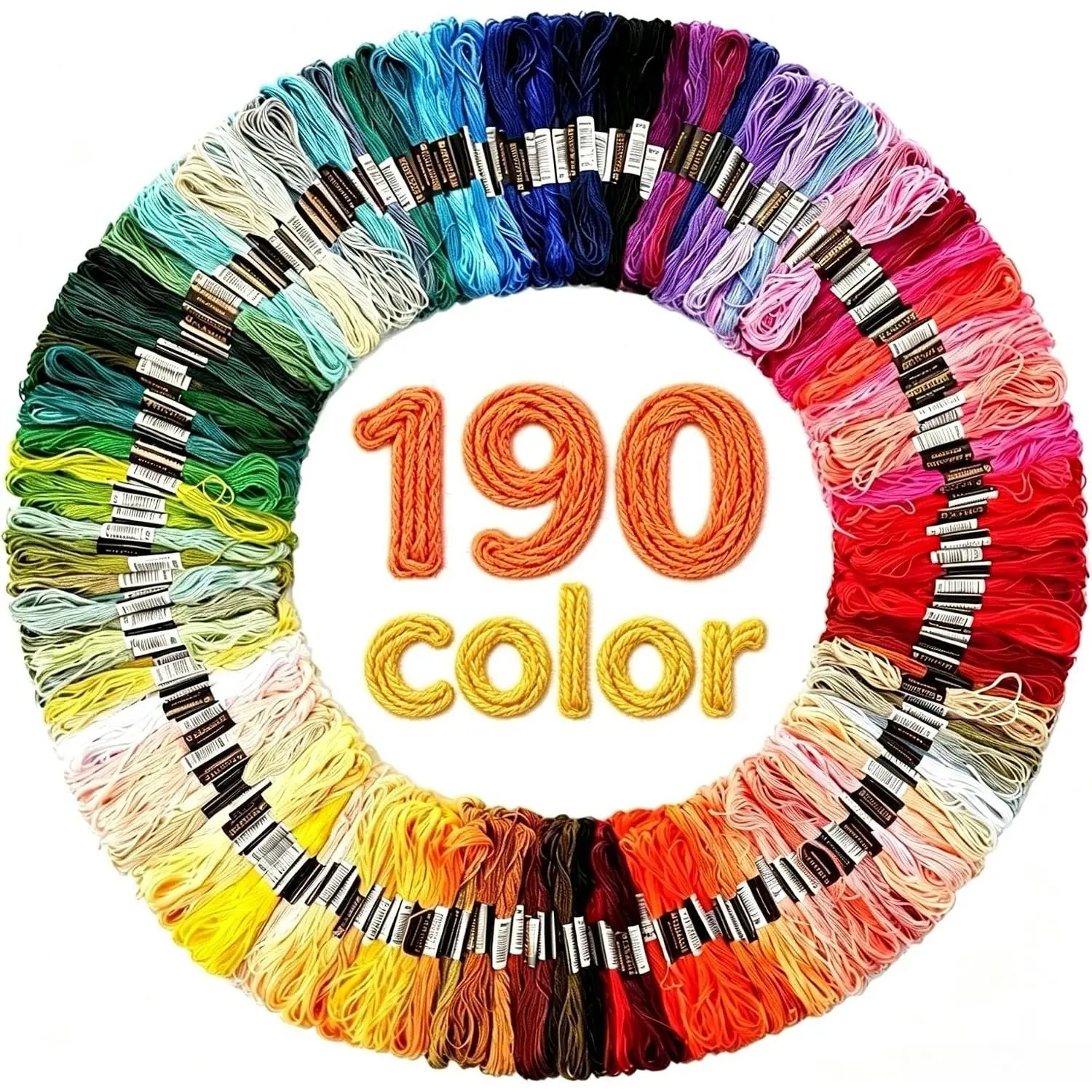190 Skeins Rainbow Color Embroidery Floss Friendship Bracelet String   Embroidery Thread  Floss Bracelet Yarn, Craft Floss