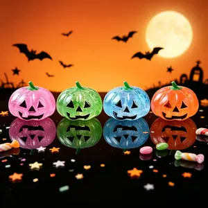 Halloween Pumpkin Head Glitter Maltose Squishy, Cute Pumpkin Fidget Squeeze Toy, Soft Maltose Material, Slow Rising Stress Relief Toy.Great Gifts for Halloween Party, Perfect for Kids Gift Exchange & Holiday Presents