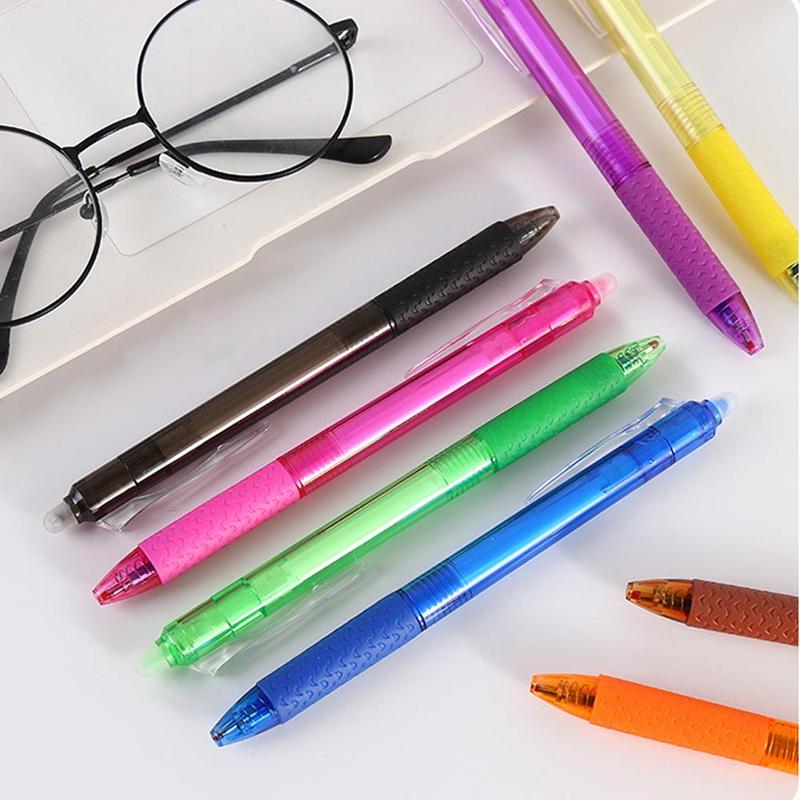 12 Colors Erasable Neutral Pen, 1/4 Sets 0.7mm Erasable Color Pen, Smooth Writing Pen for Homework Painting Diary Teachers Students Offices