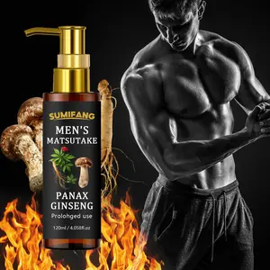 120ML Men's Body Massage Oil with Ginseng and Matsutake, Deep Hydration, Herbal Nourishment, Moisturizes Dry Skin, Boosts Skin Vitality