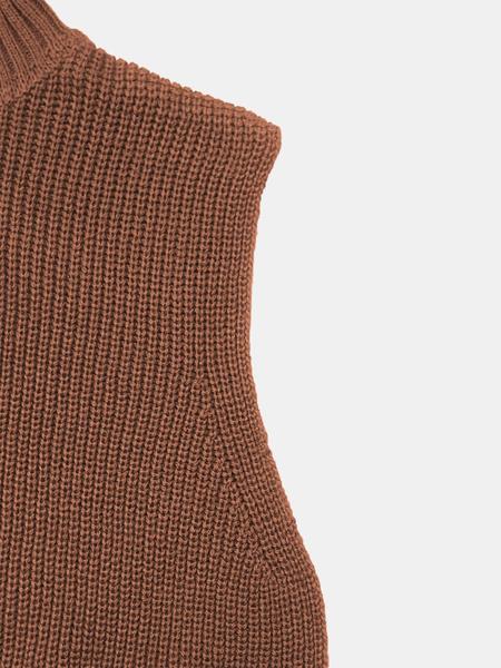 Women's Plain Button Detail High Low Split Sweater Vest, Casual Turtleneck Sleeveless Knit Top, Ladies Fall & Winter Clothes for Daily Wear