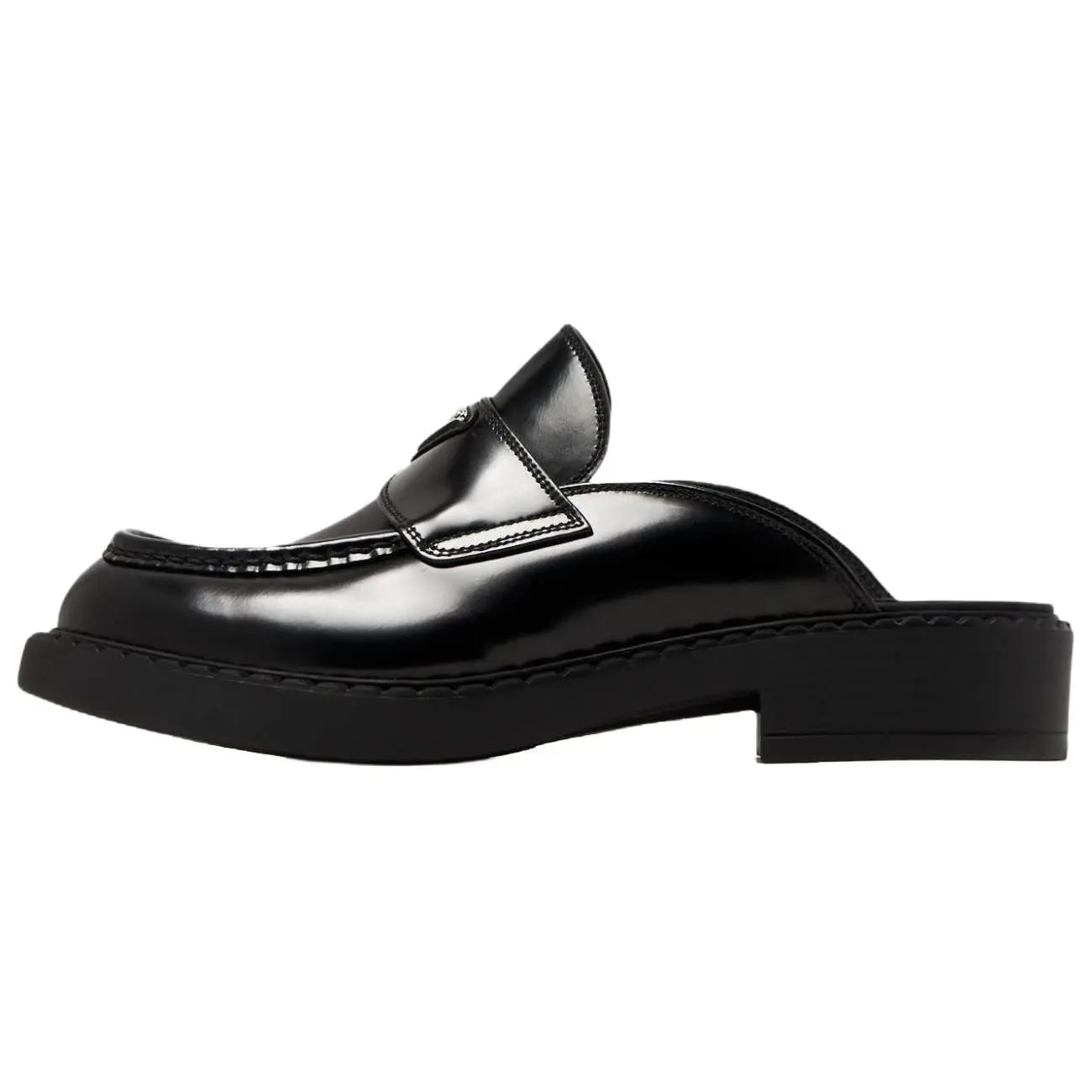 PRADA Men's Leather Comfortable Flat Slip-On Loafers - Black Trending Footwear, Maison Mihara Verifiable with Credentials & Global Authentication Support