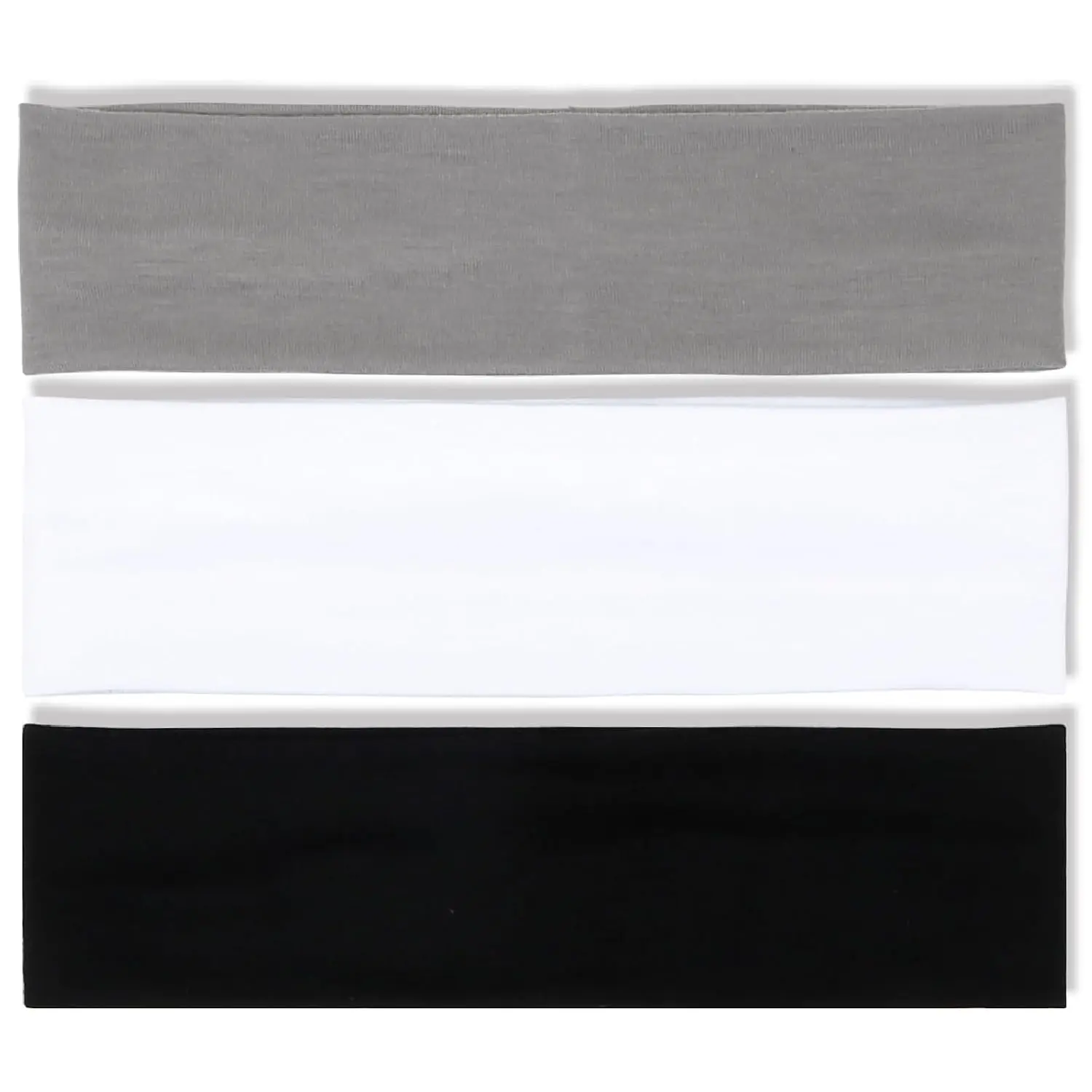 Women's Thick Stretchy  Headbands in White and Black for Yoga, Workout, and Everyday Wear - Non-Slip Hair Accessories with  Fashion Style
