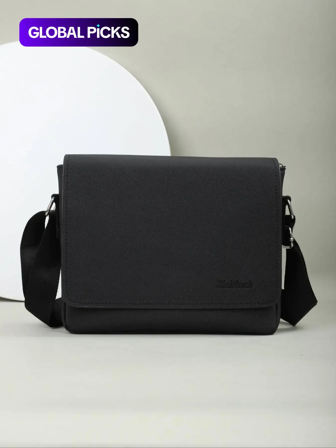 Men's Lightweight Messenger Crossbody Bag, Commuting Minimalist Office Shoulder Bag Style, 25 cm Large Capacity, Anti-Theft Zipper Pocket, Fits iPad/A4 Paper, Christmas Gift