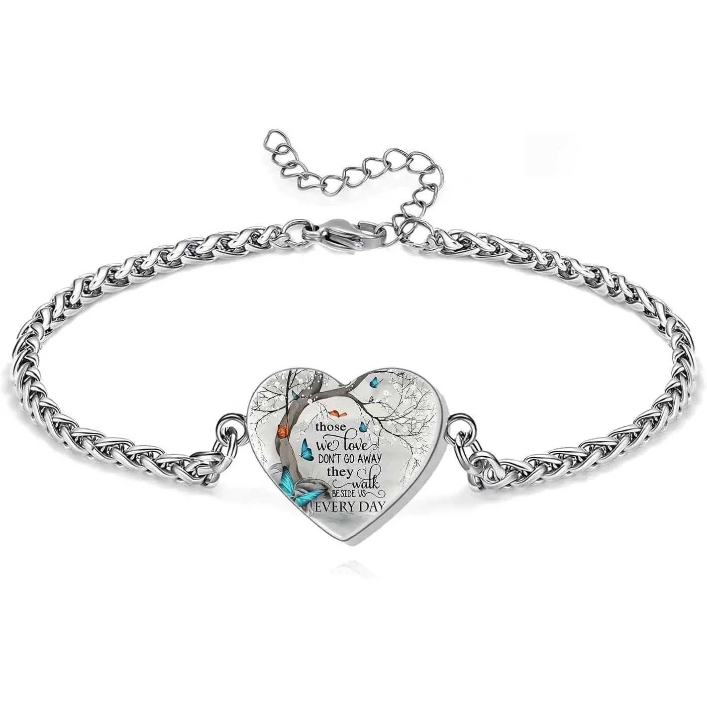 Cremation  Heart Urn Bracelet for Ashes for Women Memorial Pendant Human Ashes  Link Bracelet