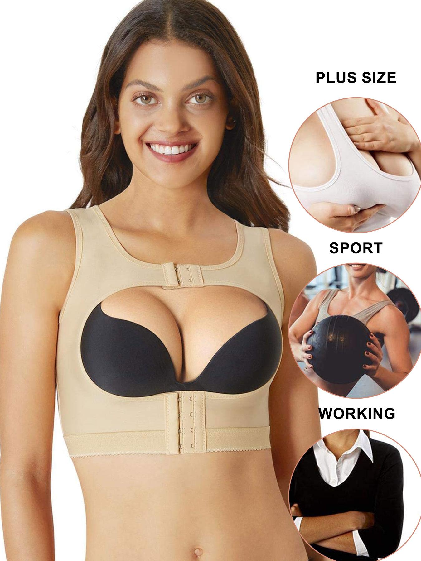 Classic U-Shaped Chest Corrector Bra, Adjustable Bra, Lifts & Prevents Sagging, Wide Elastic Band, Anti-Curling, Comfortable Fit, Women's Underwear