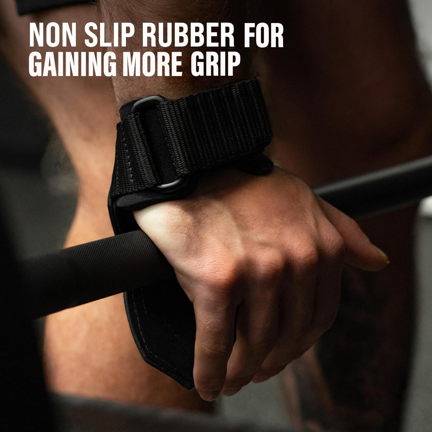 Non-Slip Gym Wrist Support | Perfect for Squats, Bench Press & Lifting Heavy-Duty Anti-Slip Wrist Guards | Stable Support for Gym Lifts