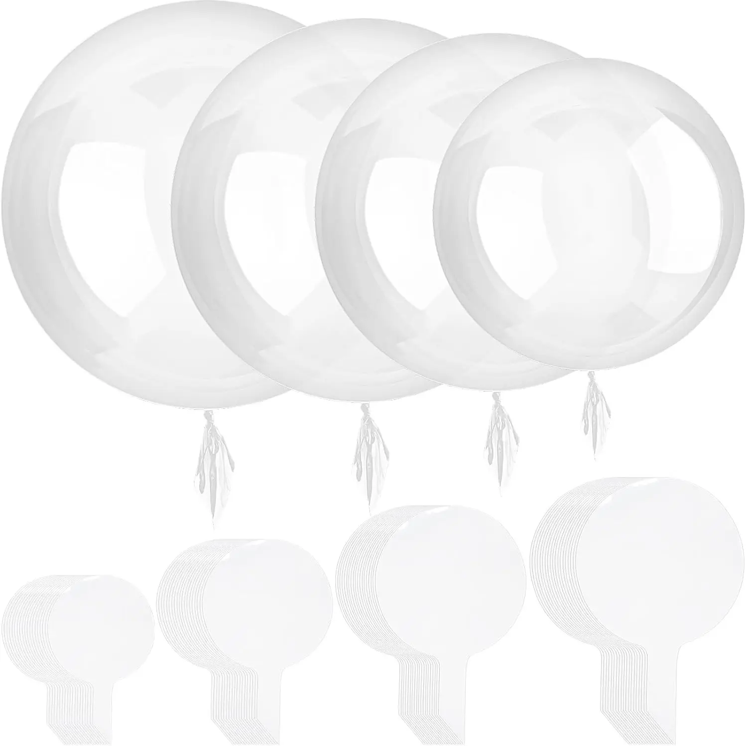 40 Pcs Bobo Balloons Clear Balloons for Stuffing, Bubble Transparente Burbuja, Valentine's Christmas Wedding Birthday Party Decoration, 8-20 Inch