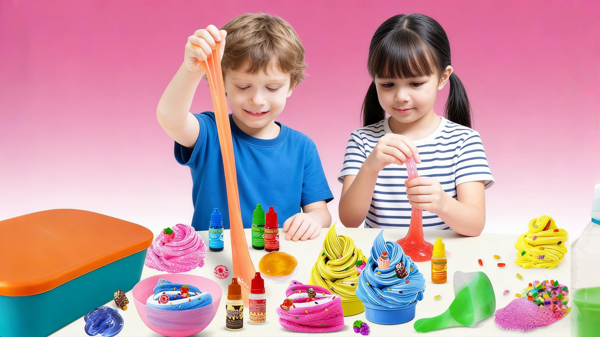 Ice Cream DIY Slime Kit for Girls, Glimmer Crunchy, Confetti Slime Making Kit for Girls, Butter, Foam, Cloud Slime with Add-ins, Foam Balls, Charms, Party Favors Gift Toys for Kids 3-12