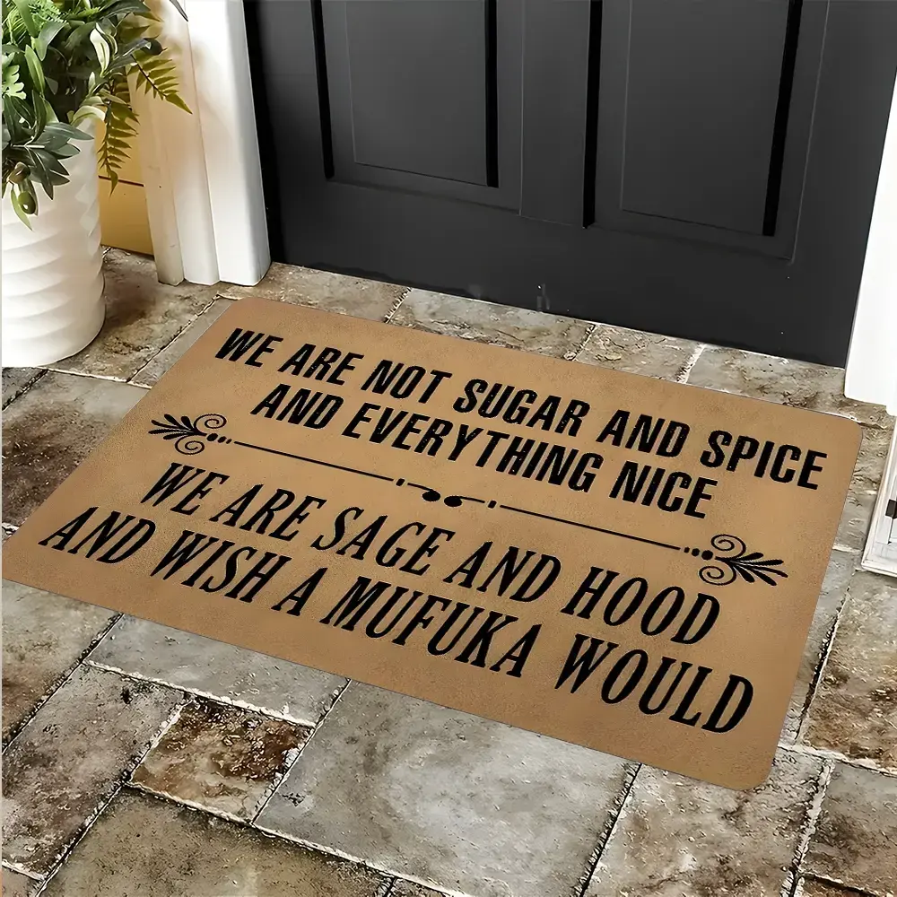 Rubber Entrance Doormat, Cute Text Design Doormat, Humorous Entrance Rug, Home Decorative Rugs, Absorbent Floor Mats, Anti-slip Quick drying Soft Carpets, Home Decor, Gifts for Christmas