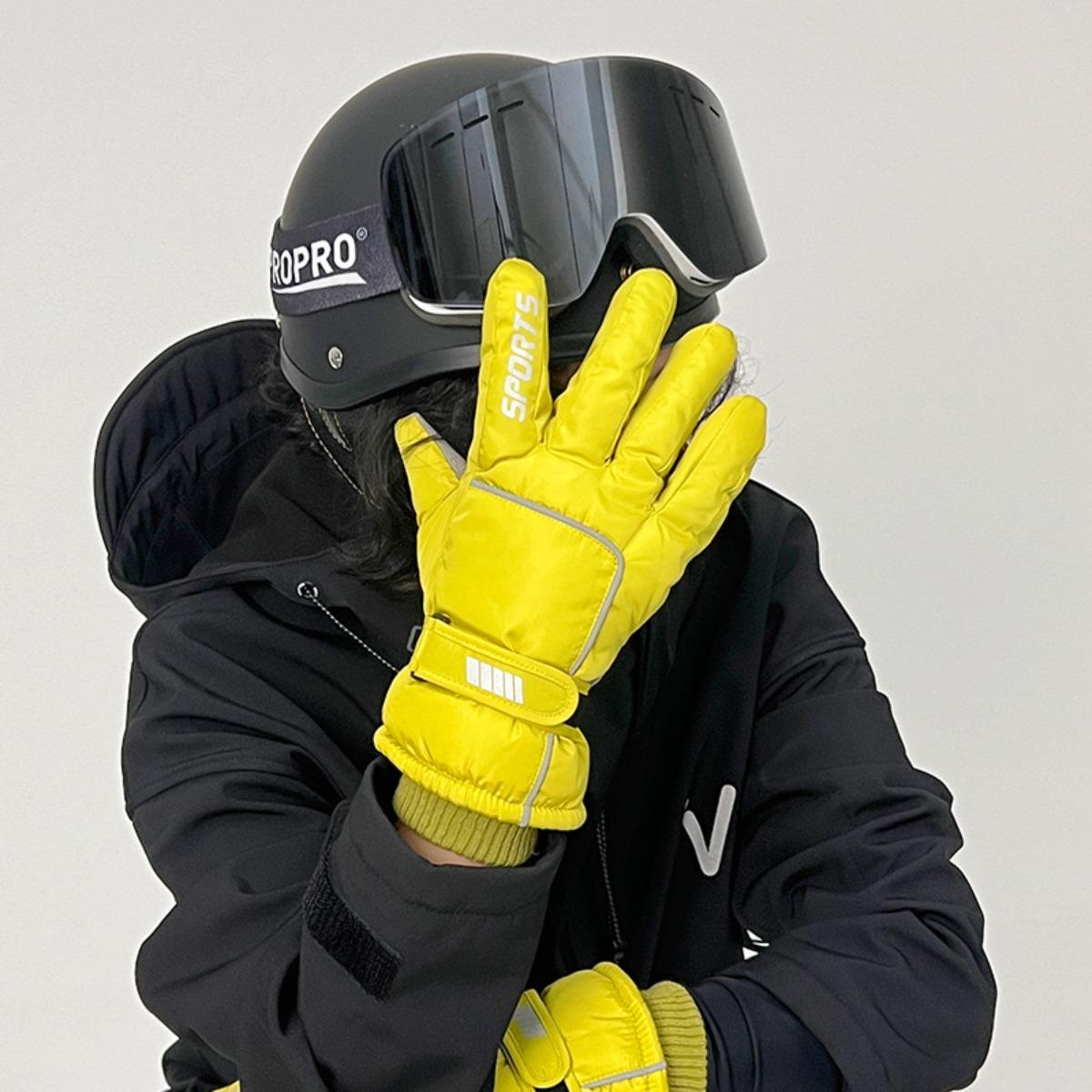 Extreme Cold Weather Gloves for Men Women Waterproof Thermal Ski Snow Motorcycle Riding Touchscreen Windproof Reflective Safety Winter Sports Gear