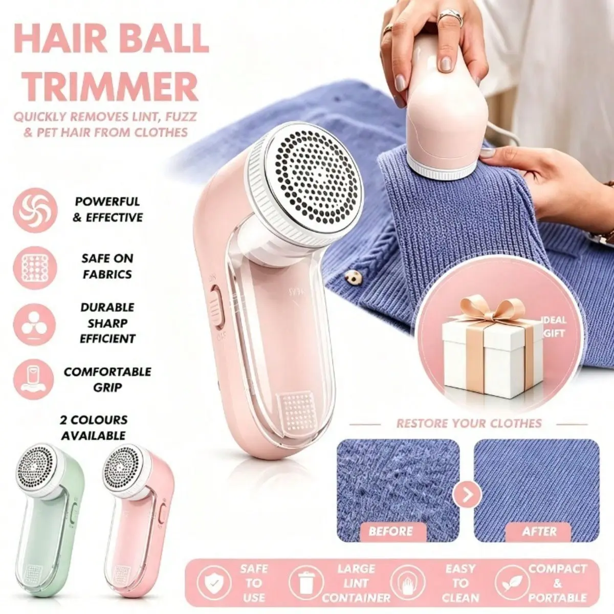1pc Portable USB Powered Lint Remover, Automatic Fabric Shaver for Clothes, Lint Shaver for Clothing, Bedding, Carpets, Sofas - Effective Ball & Fuzz Removal, Household Cleaning Tool, Plastic, 36V Max Voltage, No Battery Required