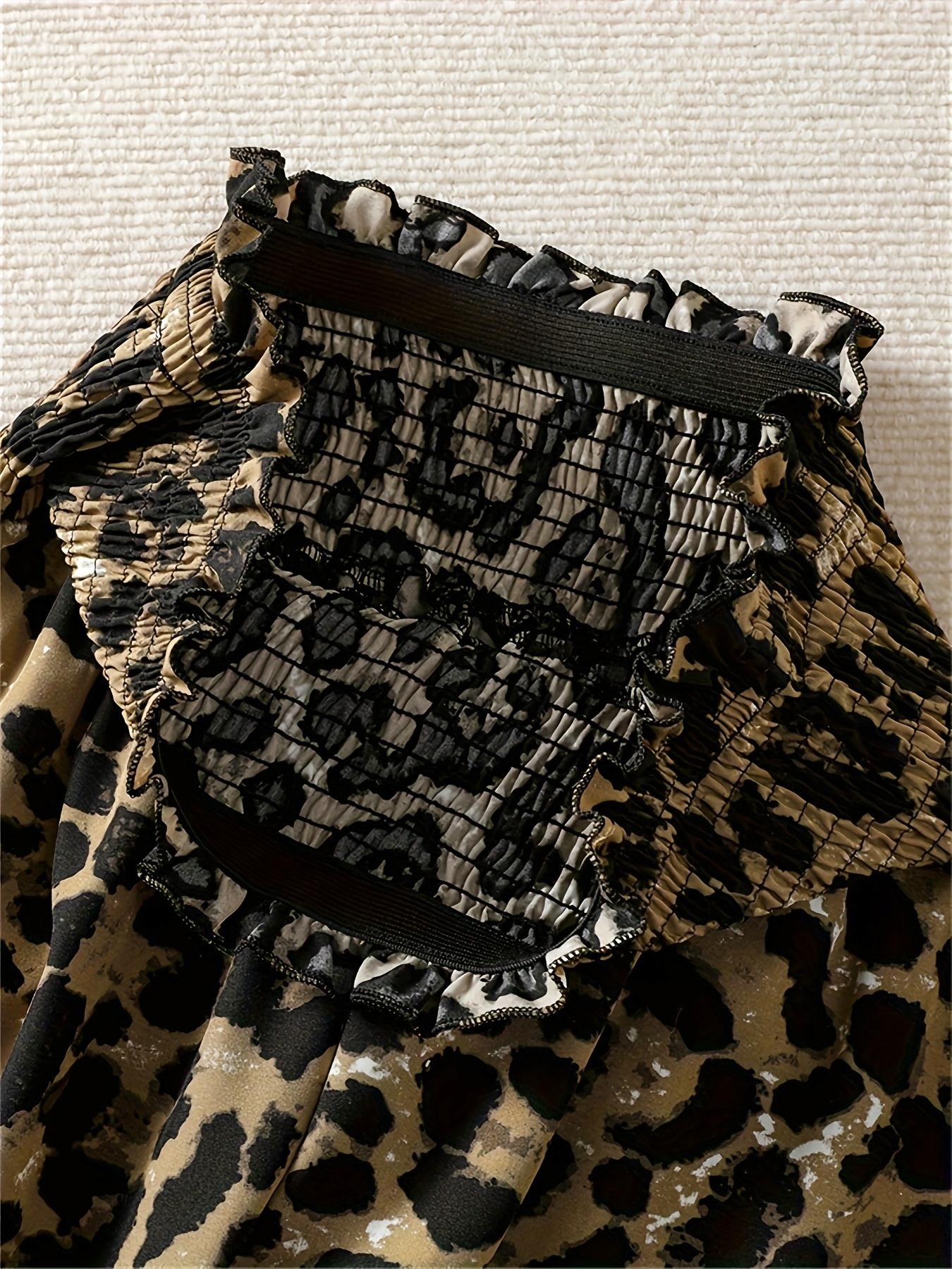 Women's Leopard Print Casual Pants, Stylish High Waist Long Trousers, Comfortable Fashion Bottoms for Daily Wear, Casual Streetwear Pants