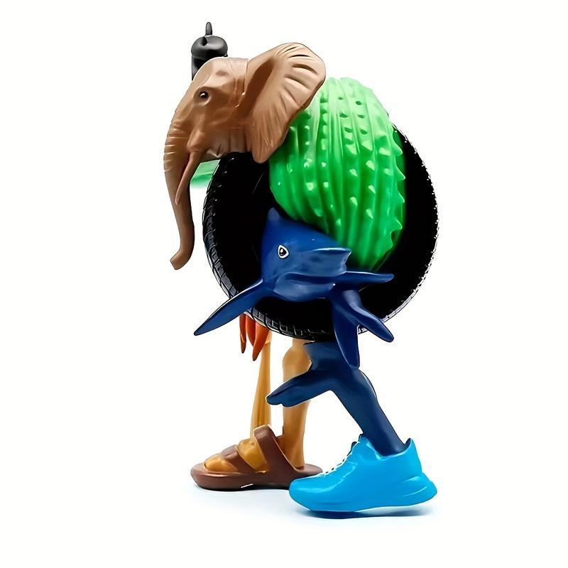 Italian Brainrot Themed Character Action Figure Statue Set Tung Tung Tung Sahur tralalero tralala Upgraded Fusion Edition Decorative Sculptures Desktop Decoration Halloween Christmas Birthday Gifts Ornaments