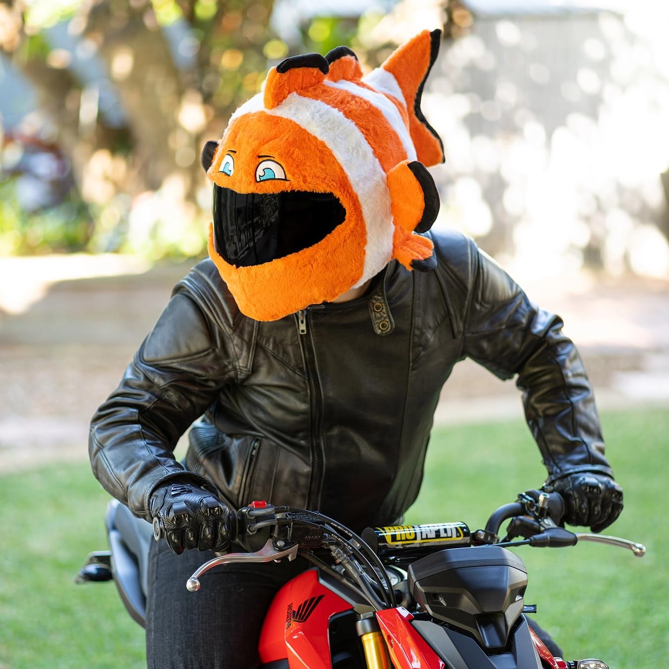 Moto Loot Helmet Cover Clown Fish Design Fun Decor for Motorcycle Rides & Gifts Helmet Not Included Moto Loot Helmet Cover Clown Fish Design Fun Decor for Motorcycle Rides & Gifts Helmet Not Included