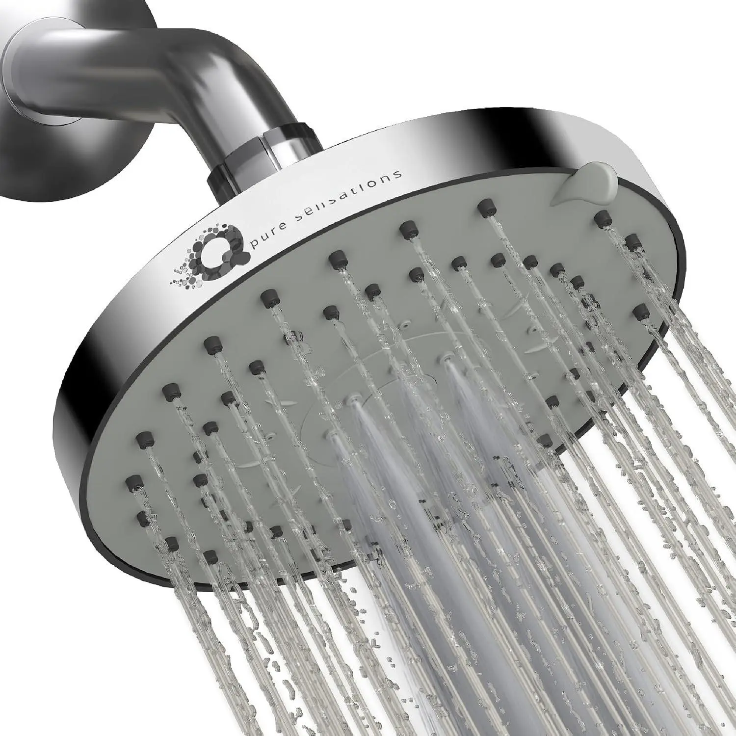 Shower  High  – 4.5 Inch, 5  Modes, 72 Anti-Clog Nozzles, Easy 1-Min Installation, Fixed Shower Heads for  Bathroom Upgrade (STD-SHWR-HD01)