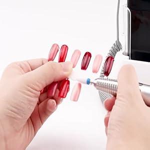 White French Tips Press on Toenails Colorful Gem Press on Nails Long Square False Nails with Flower Charm Design Pearl Fake Toenails Glossy Spring Summer Fake Nails for Women Girls Manicure 48Pcs