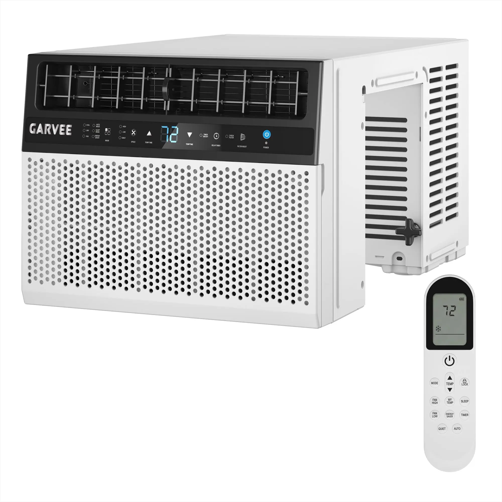 Garvee 12,000 BTU Smart Window Air Conditioner, 3-in-1 Cooling Dehumidifier & Fan, WiFi App & Remote Control, Quiet Energy Efficient Window AC Unit, Cools Rooms Up to 550 Sq. Ft