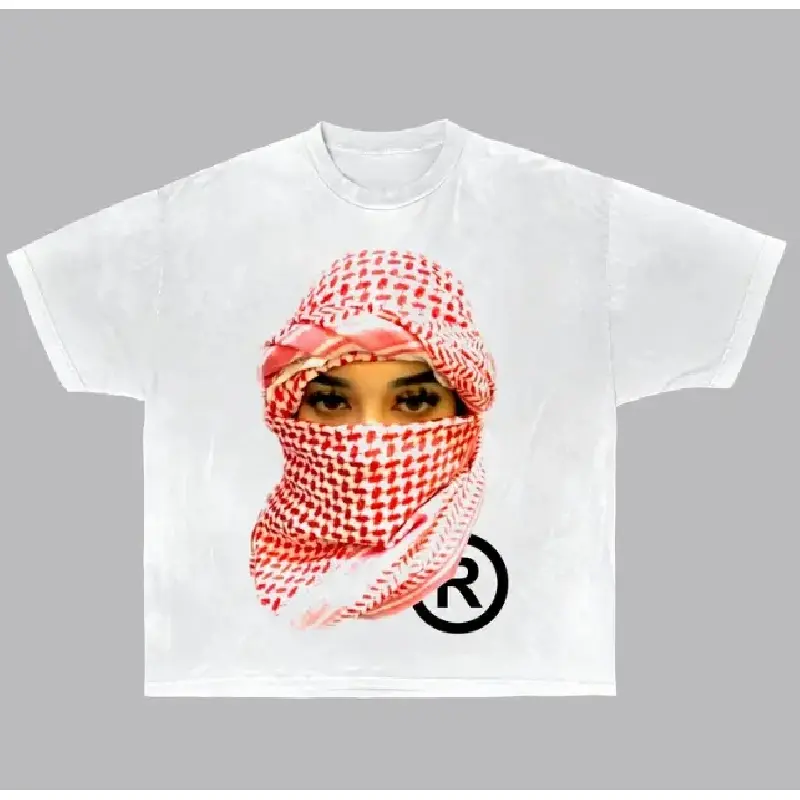 Graphic T-Shirt Arab Women Tee, Y2K Opium Streetwear Shirt, Garment Dyed Screen Print Graphic Tee, Unisex Crewneck Short Sleeve Casual Top, Vintage Fitted T-Shirt for Men Women, Trendy Streetwear Fashion Apparel