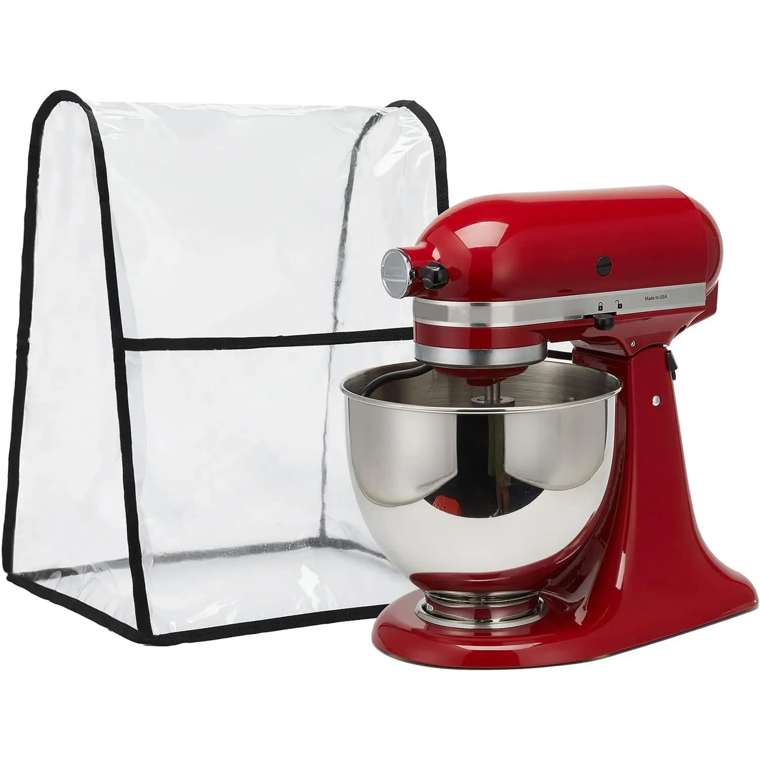 Clear  Stand Mixer Cover- Dust Cover Protector for  5, 6, 7, 8 Qt Mixers Fits Artisan Tilt- & Bowl-Lift Models | Thick PEVA,Easy Clean,Kitchen Aid Mixer Assecories