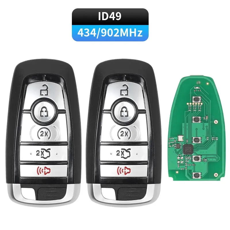 M3N-A2C93142600 With ID49 Chip 434/902 Mhz 5 Buttons Car Remote Key For Ford Fusion Edge Mustang F-150 F-250 F-350 F-450 F-550