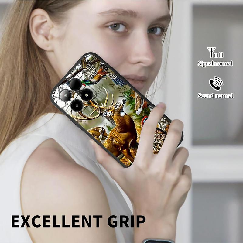 for Boost Summit 5G 2024 Case for Women Men, Full Body Fit Ultra Thin Flexible Soft TPU Shockproof Protective Phone Case for Boost Mobile Summit 5G, Forest Deer
