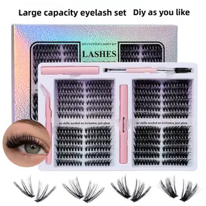 Segmented Eyelash Kit European and American Thick False Eyelashes 3D DIY Hot Melt Cluster Eyelash Extension FD Set
