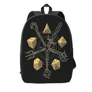 Dungeons & Dragons - Choose Your Weapon Backpack Simple Lightweight Backpack Fashion Travel Backpack Laptop Backpack 17 Inch