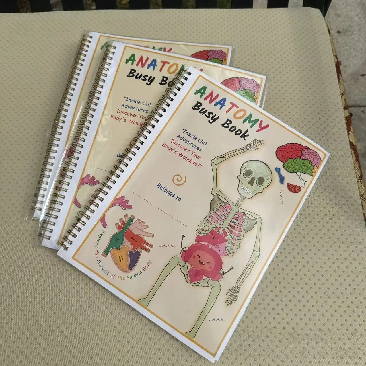 Human Anatomy Quiet Book, Science & Language Learning Tool, Enhances Hand-Eye Coordination, Focus Skills, Body Systems Knowledge