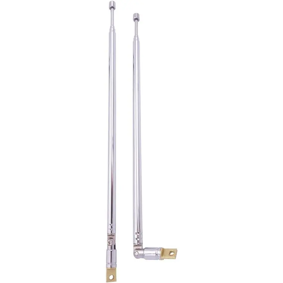 FM Radio Antenna, 2-Pack Telescopic AM FM Radio Antenna  Antenna for TV  Audio Video AV Stereo Receiver Tuner