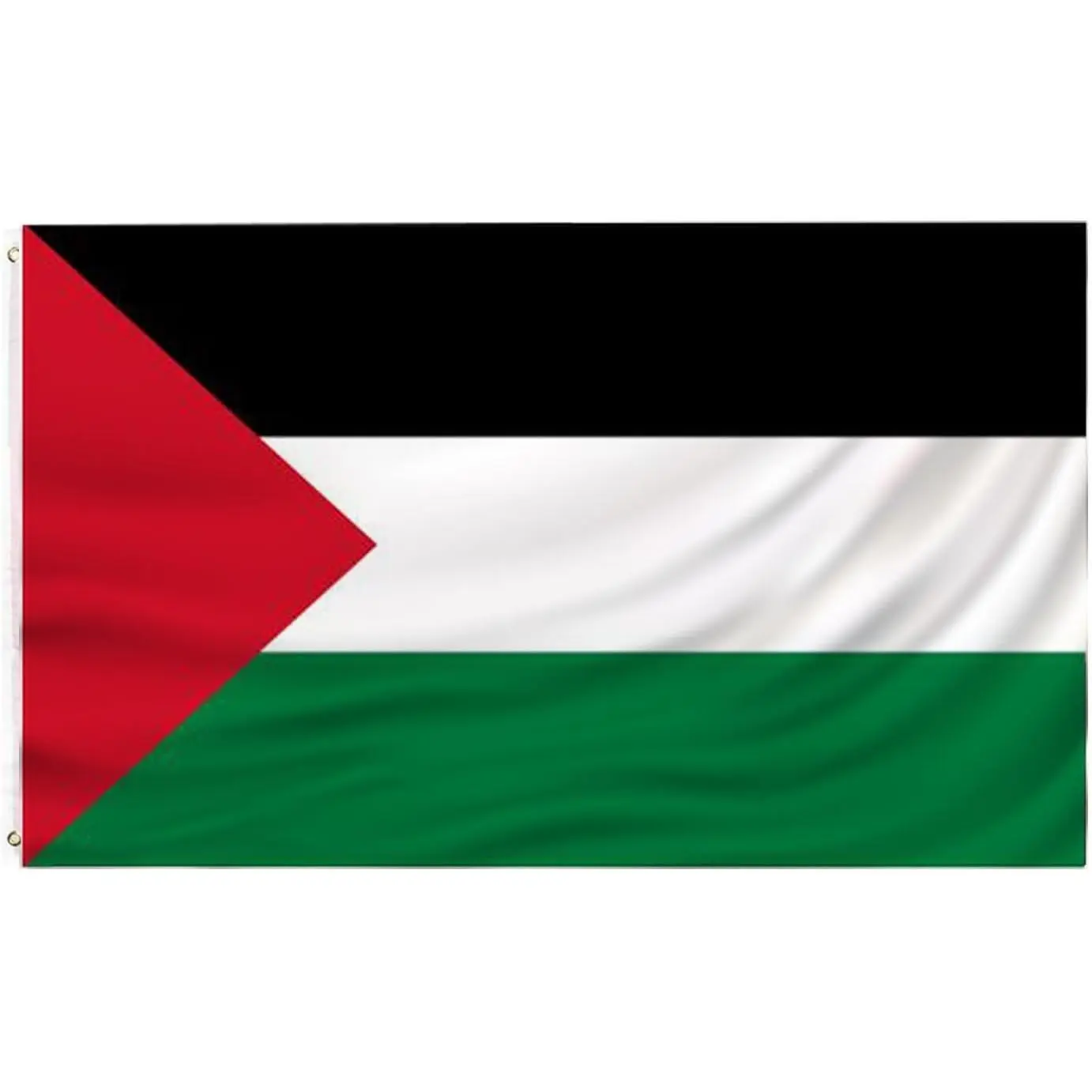 Palestinian flag 3x5 FT Palestine flag Polyester outdoor indoor Canvas Header and Double Stitched with two Brass Grommets